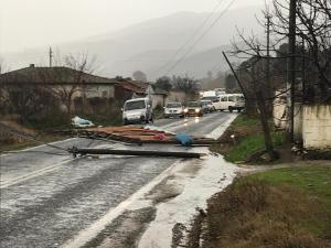 KOÇARLI'DA HORTUM ÇATILARI UÇURDU, DİREKLERİ DEVİRDİ