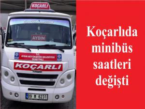 Koçarlıda minibüs saatleri değişti 