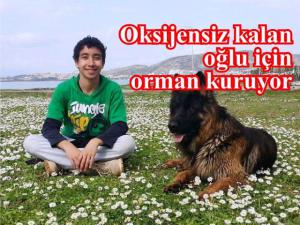 Oksijensiz kalan oğlu için orman kuruyor