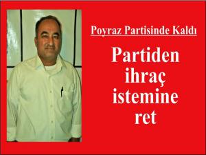 Partiden ihraç istemine ret