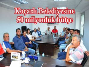 Koçarlı Belediyesine 50 milyonluk bütçe 