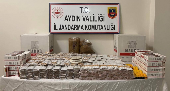 Koçarlı’da 35 bin makaron ele geçirildi: 1 gözaltı