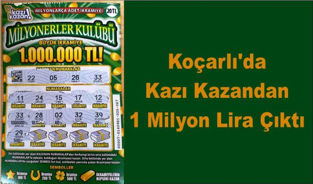 Koçarlı'da Kazı Kazandan 1 Milyon Lira Çıktı